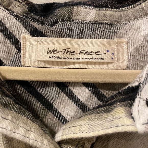 NWOT XS Free People Calico Basin Plaid Buttondown - Picture 7 of 13